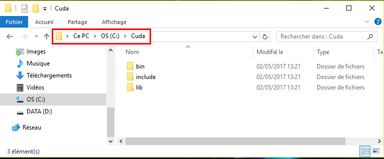 cuDNN folder